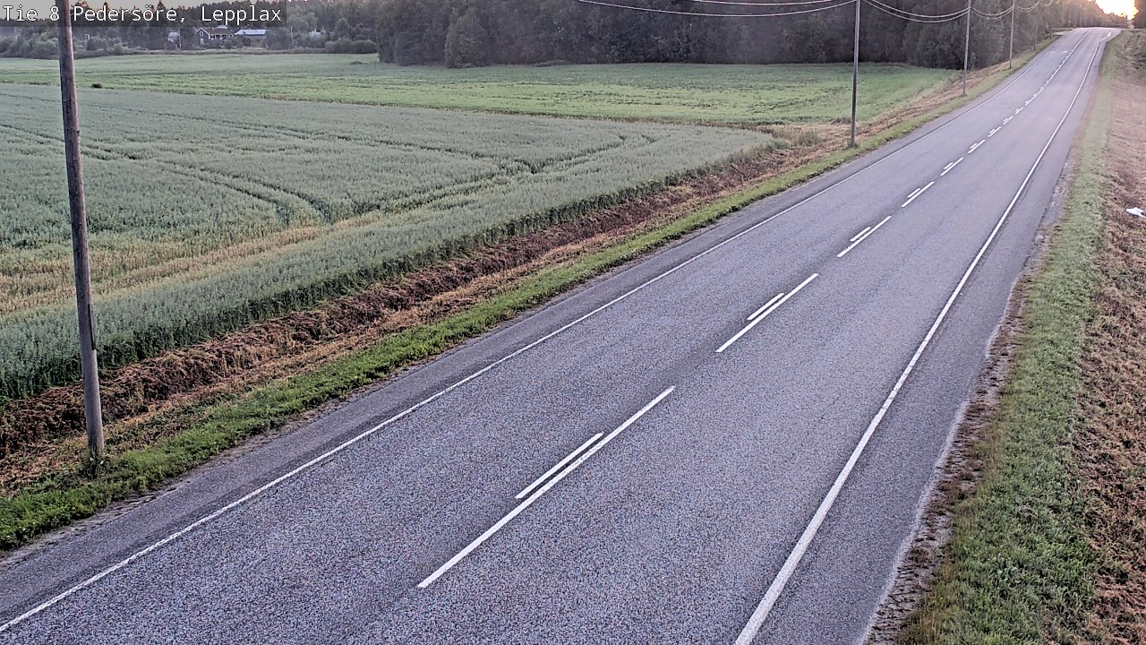 Weather Camera Image Väg 8 Pedersöre, Lepplax, Pedersören kunta, Pohjanmaa