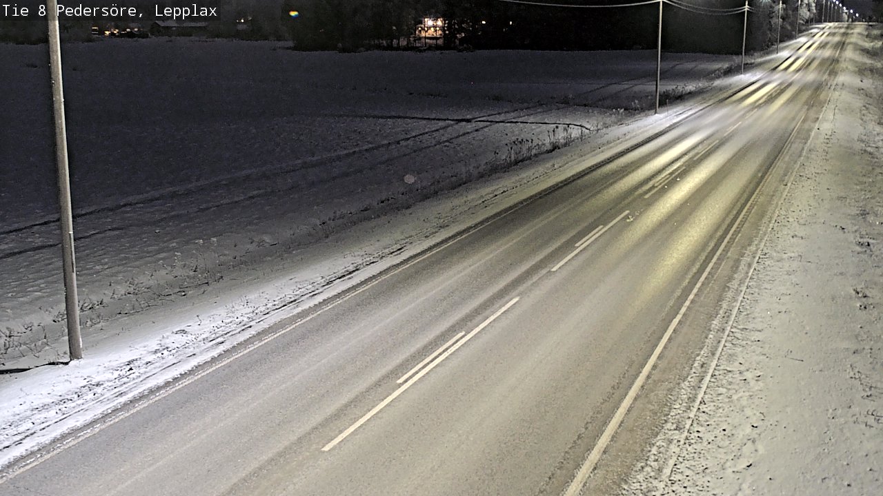 Weather Camera Image Road 8 Pedersöre, Lepplax, Pedersören kunta, Pohjanmaa