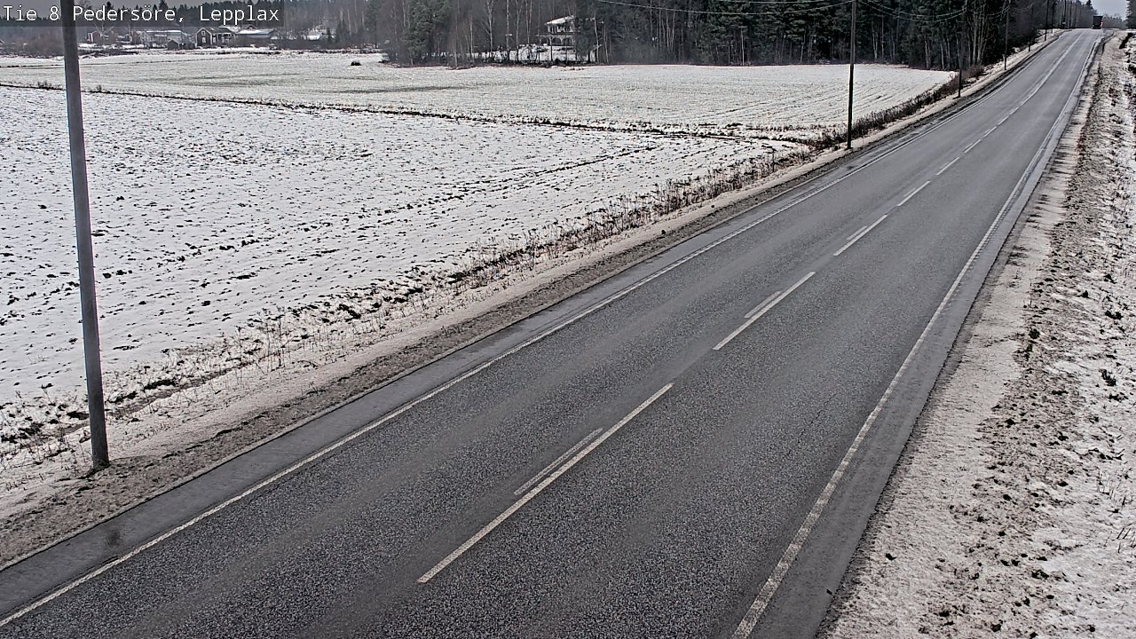 Weather Camera Image Väg 8 Pedersöre, Lepplax, Pedersören kunta, Pohjanmaa