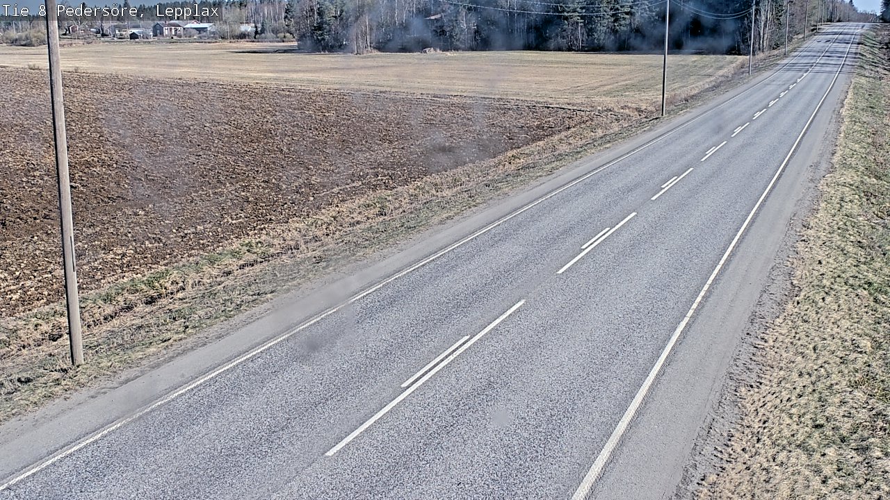 Weather Camera Image Road 8 Pedersöre, Lepplax, Pedersören kunta, Pohjanmaa