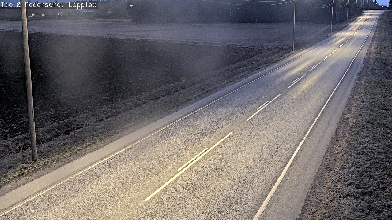 Weather Camera Image Road 8 Pedersöre, Lepplax, Pedersören kunta, Pohjanmaa