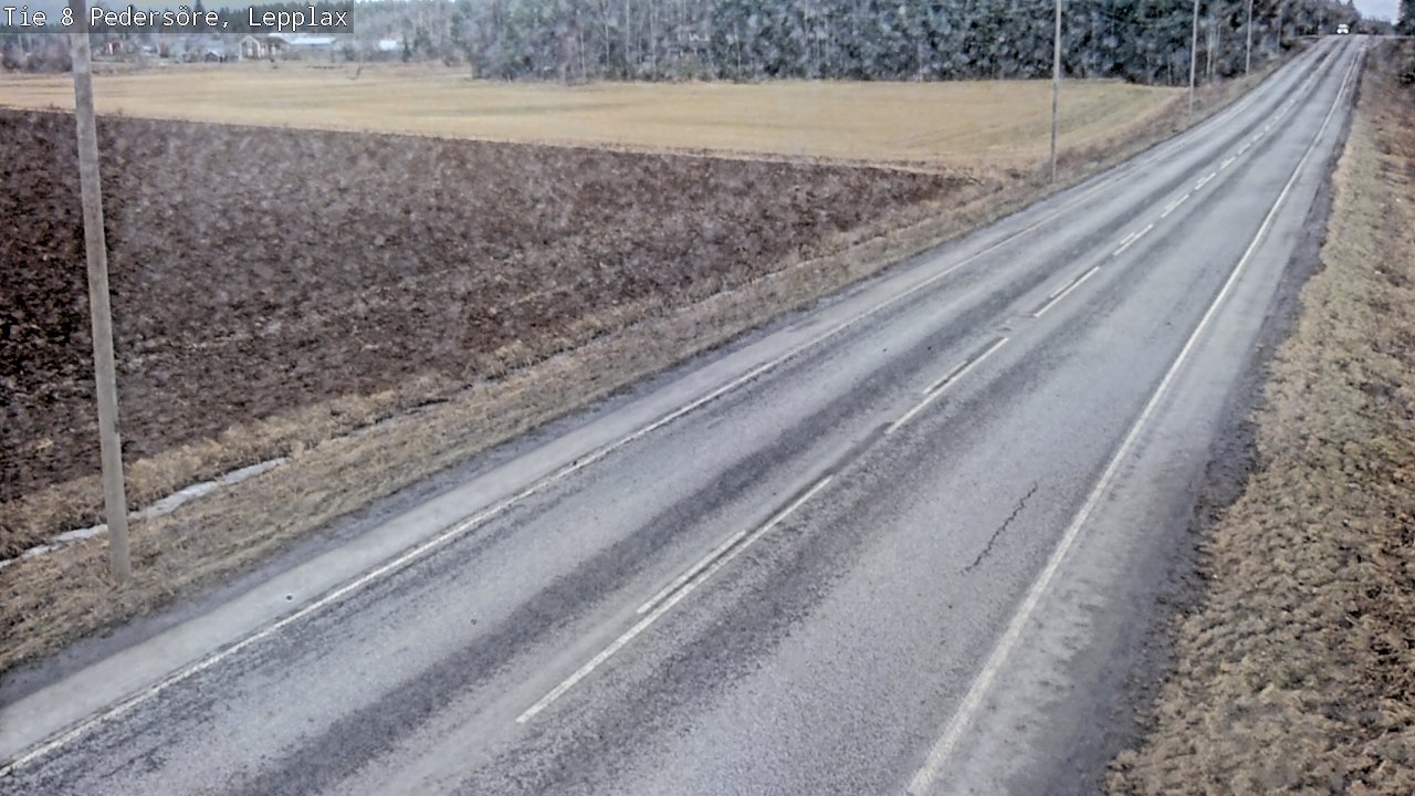 Weather Camera Image Road 8 Pedersöre, Lepplax, Pedersören kunta, Pohjanmaa