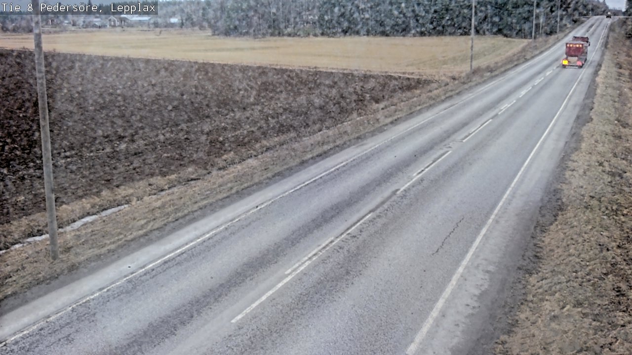 Weather Camera Image Road 8 Pedersöre, Lepplax, Pedersören kunta, Pohjanmaa