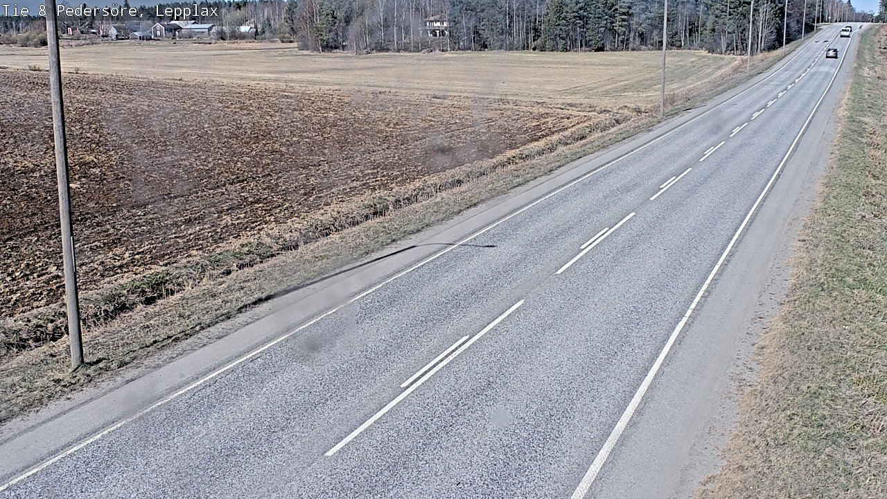 Weather Camera Image Väg 8 Pedersöre, Lepplax, Pedersören kunta, Pohjanmaa