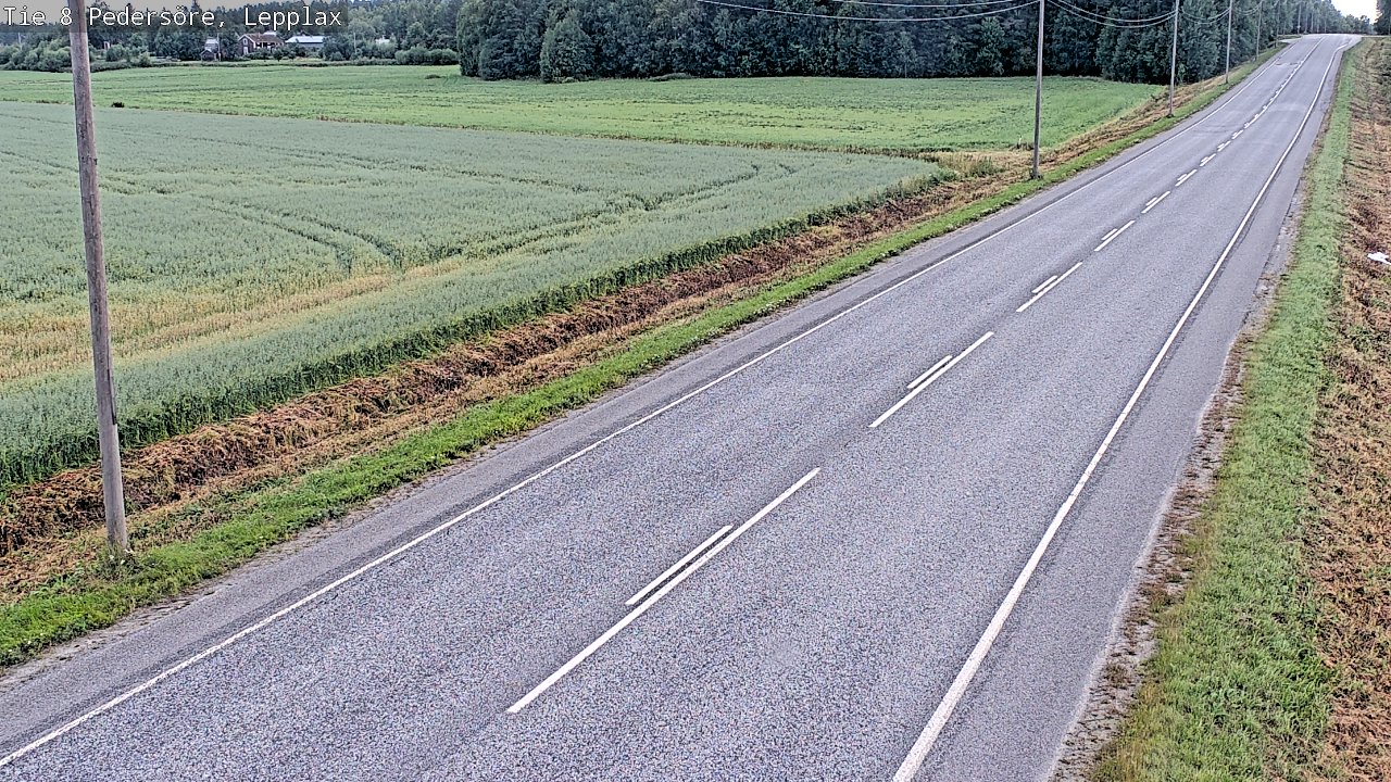 Weather Camera Image Väg 8 Pedersöre, Lepplax, Pedersören kunta, Pohjanmaa