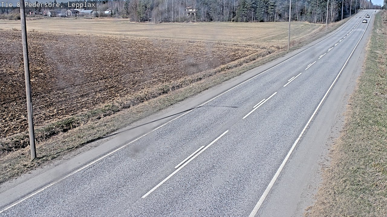 Weather Camera Image Väg 8 Pedersöre, Lepplax, Pedersören kunta, Pohjanmaa