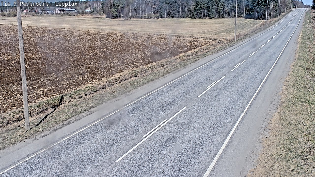 Weather Camera Image Väg 8 Pedersöre, Lepplax, Pedersören kunta, Pohjanmaa
