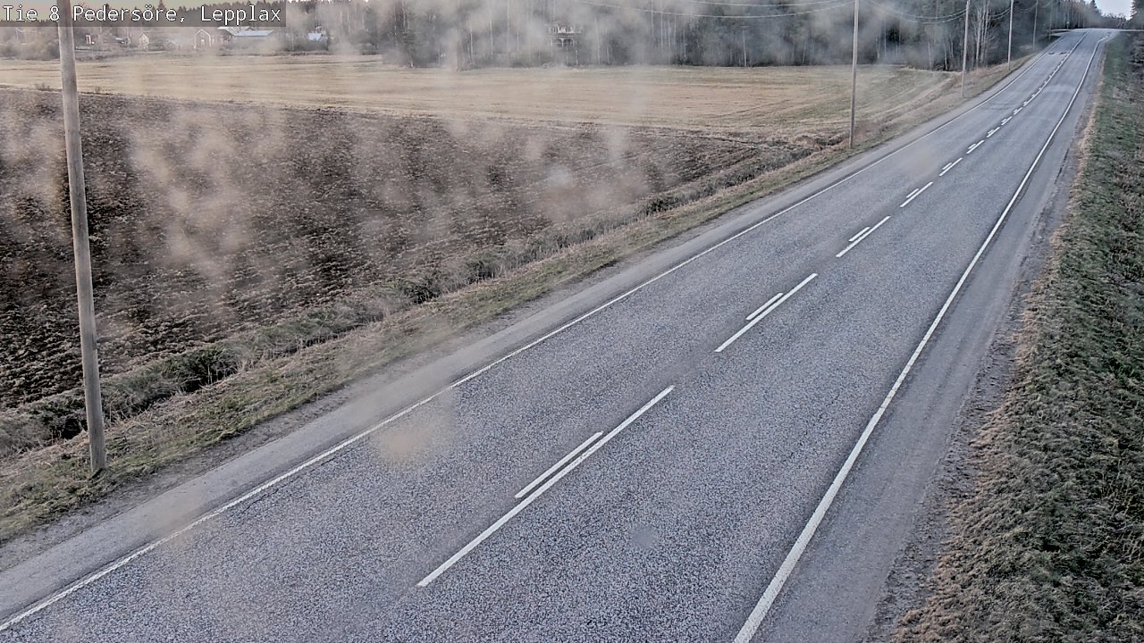 Weather Camera Image Väg 8 Pedersöre, Lepplax, Pedersören kunta, Pohjanmaa