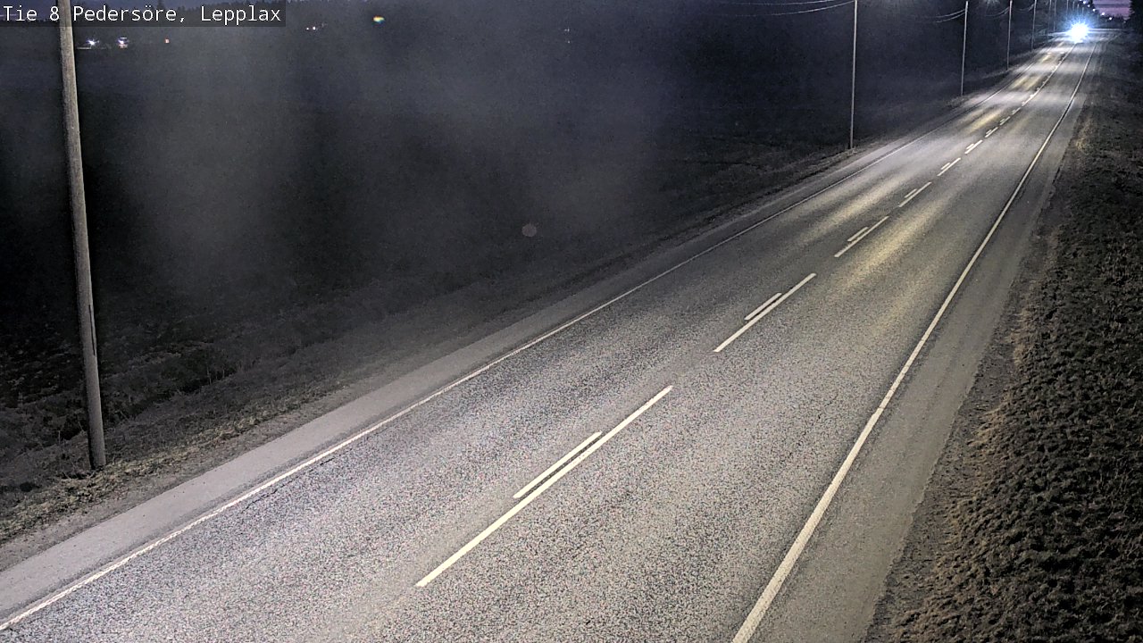 Weather Camera Image Väg 8 Pedersöre, Lepplax, Pedersören kunta, Pohjanmaa