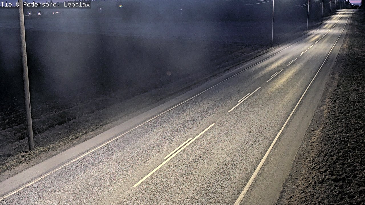 Weather Camera Image Väg 8 Pedersöre, Lepplax, Pedersören kunta, Pohjanmaa