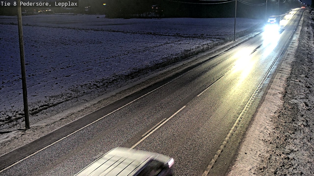 Weather Camera Image Road 8 Pedersöre, Lepplax, Pedersören kunta, Pohjanmaa