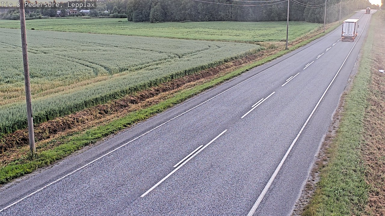 Weather Camera Image Väg 8 Pedersöre, Lepplax, Pedersören kunta, Pohjanmaa