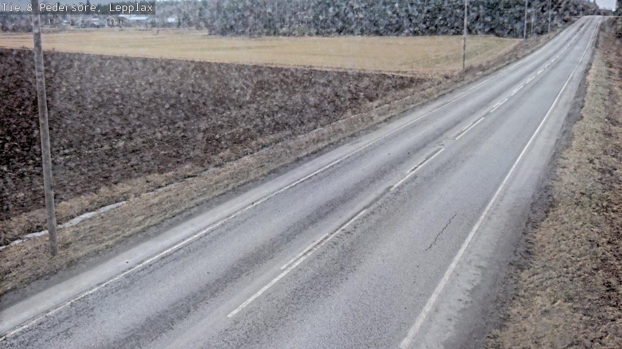 Weather Camera Image Road 8 Pedersöre, Lepplax, Pedersören kunta, Pohjanmaa