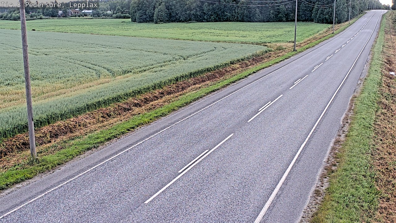 Weather Camera Image Väg 8 Pedersöre, Lepplax, Pedersören kunta, Pohjanmaa