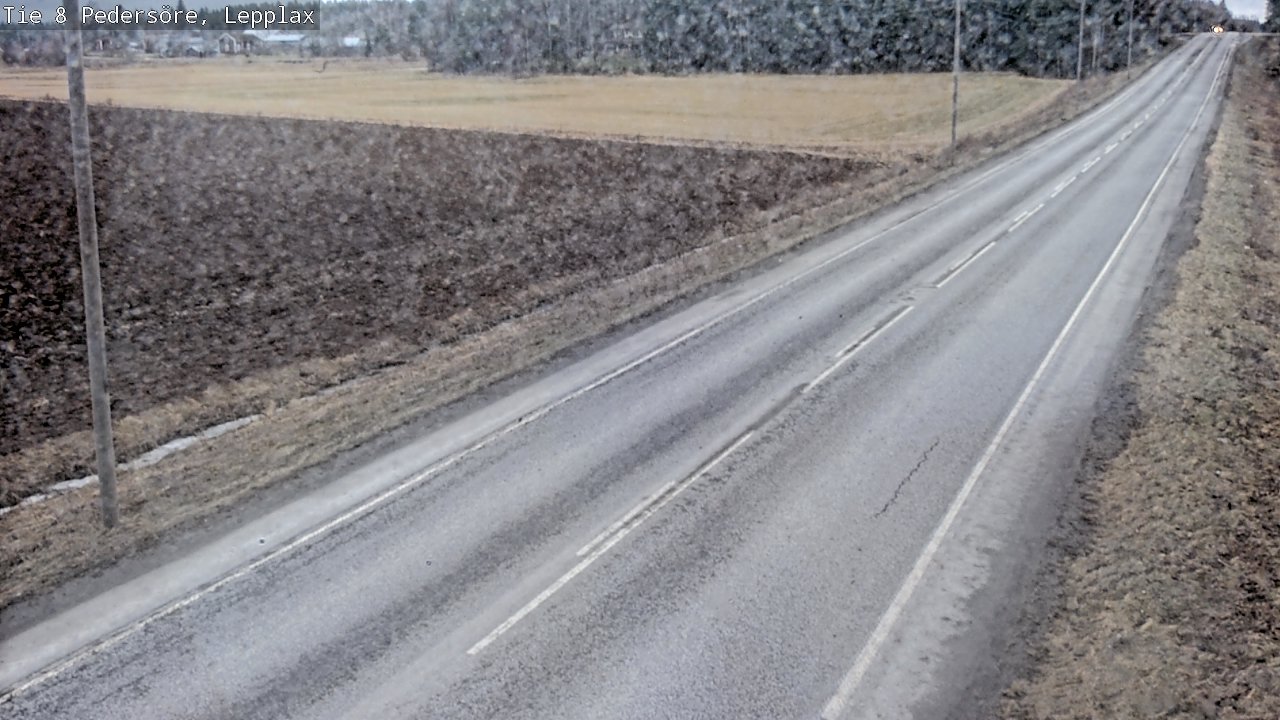 Weather Camera Image Road 8 Pedersöre, Lepplax, Pedersören kunta, Pohjanmaa