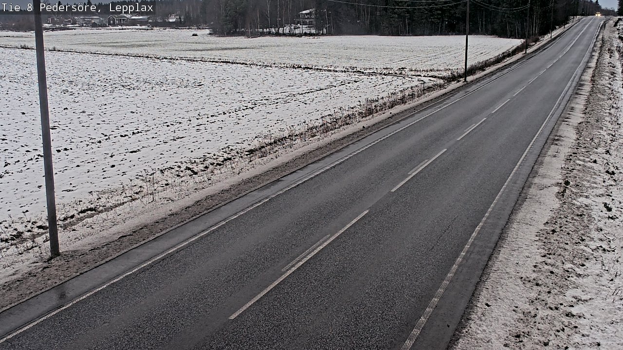 Weather Camera Image Road 8 Pedersöre, Lepplax, Pedersören kunta, Pohjanmaa