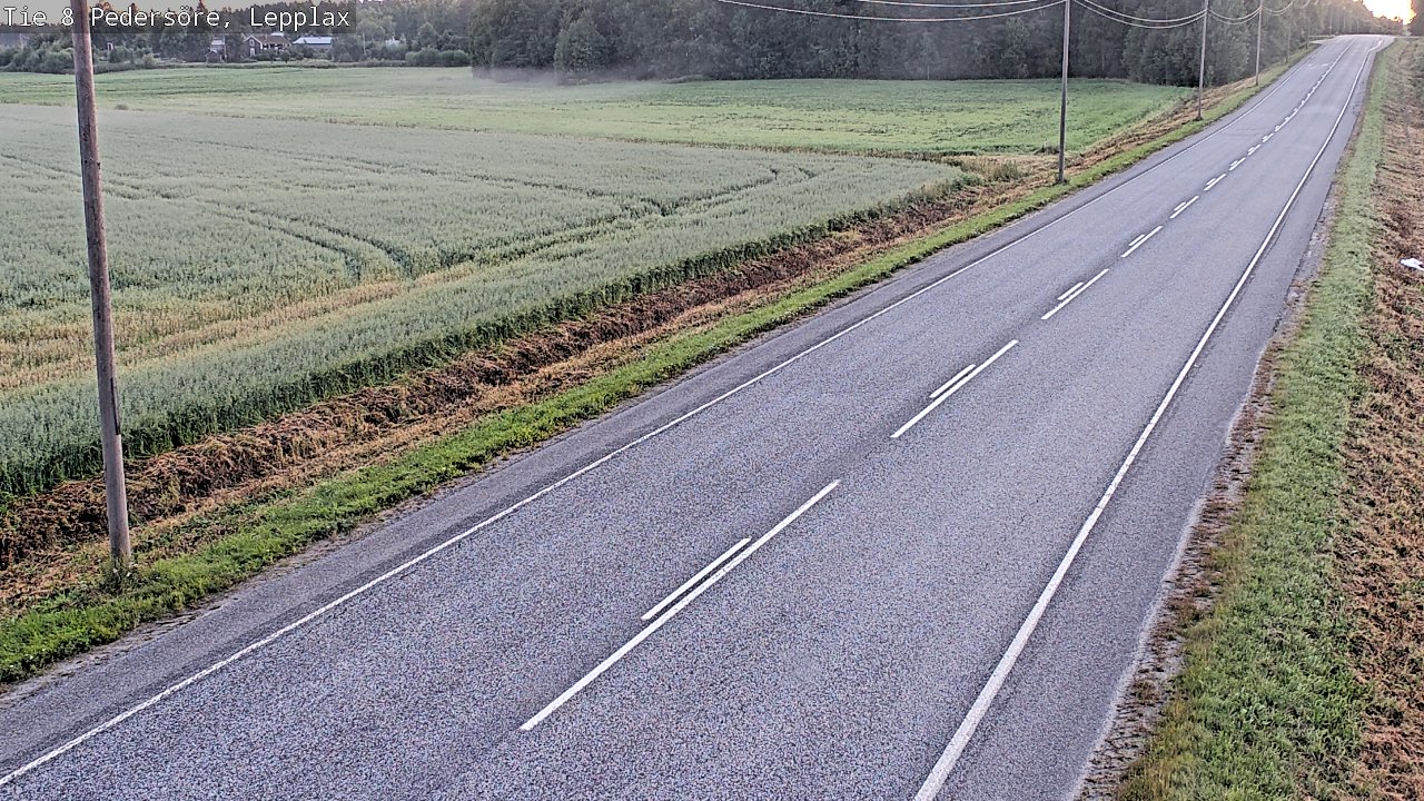 Weather Camera Image Väg 8 Pedersöre, Lepplax, Pedersören kunta, Pohjanmaa
