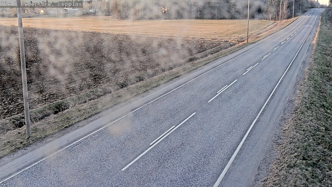 Weather Camera Image Väg 8 Pedersöre, Lepplax, Pedersören kunta, Pohjanmaa