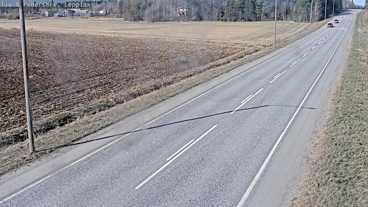 Weather Camera Image Väg 8 Pedersöre, Lepplax, Pedersören kunta, Pohjanmaa