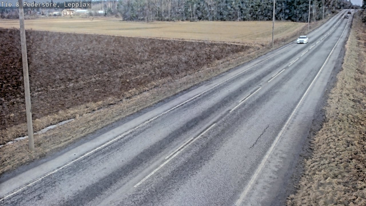 Weather Camera Image Road 8 Pedersöre, Lepplax, Pedersören kunta, Pohjanmaa
