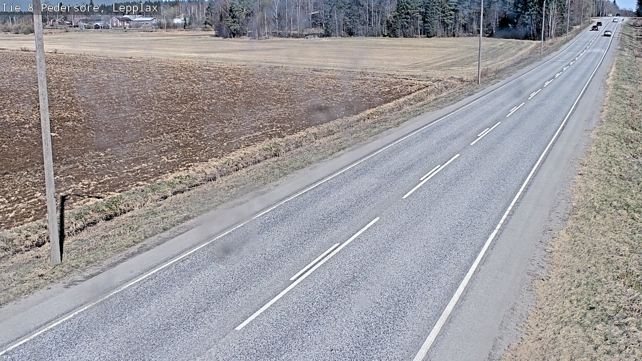 Weather Camera Image Väg 8 Pedersöre, Lepplax, Pedersören kunta, Pohjanmaa
