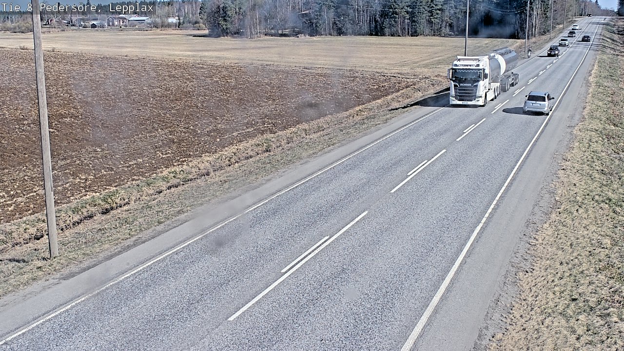 Weather Camera Image Väg 8 Pedersöre, Lepplax, Pedersören kunta, Pohjanmaa