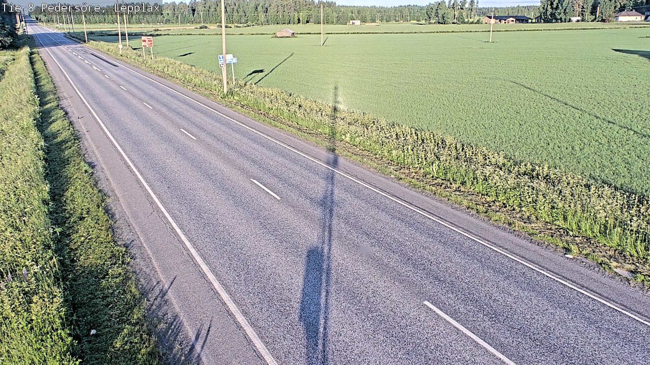 Weather Camera Image Road 8 Pedersöre, Lepplax, Pedersören kunta, Pohjanmaa