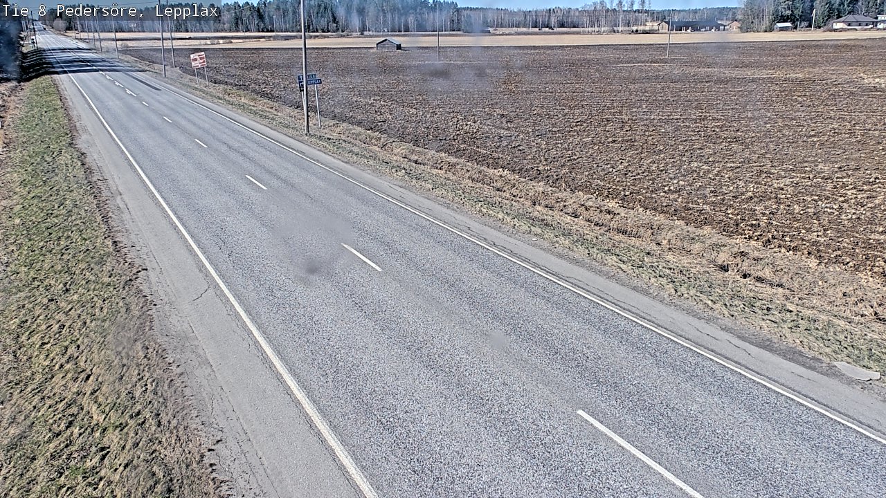 Weather Camera Image Väg 8 Pedersöre, Lepplax, Pedersören kunta, Pohjanmaa