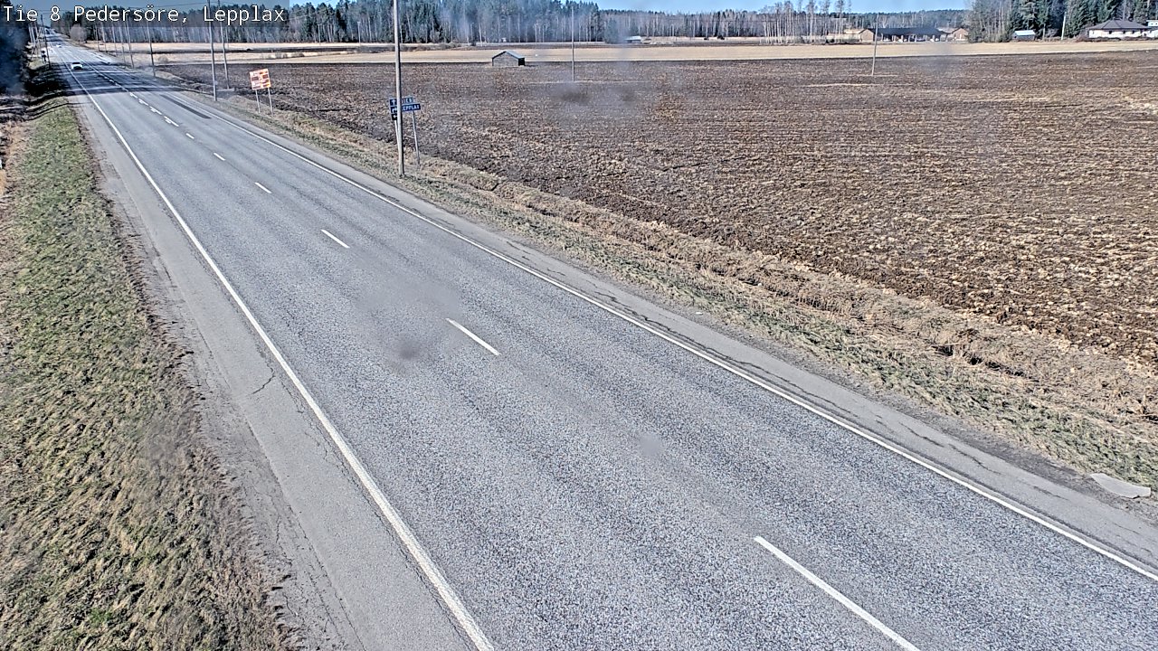 Weather Camera Image Väg 8 Pedersöre, Lepplax, Pedersören kunta, Pohjanmaa