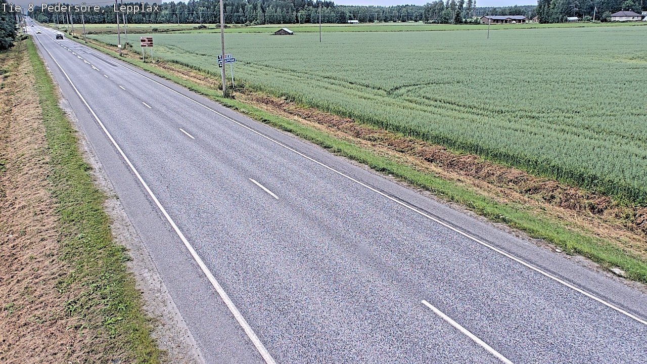 Weather Camera Image Road 8 Pedersöre, Lepplax, Pedersören kunta, Pohjanmaa