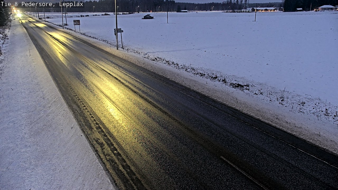 Weather Camera Image Väg 8 Pedersöre, Lepplax, Pedersören kunta, Pohjanmaa