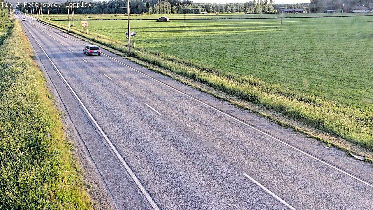 Weather Camera Image Road 8 Pedersöre, Lepplax, Pedersören kunta, Pohjanmaa