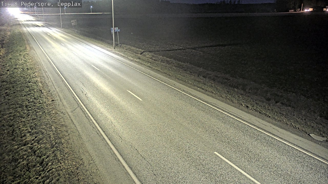 Weather Camera Image Väg 8 Pedersöre, Lepplax, Pedersören kunta, Pohjanmaa