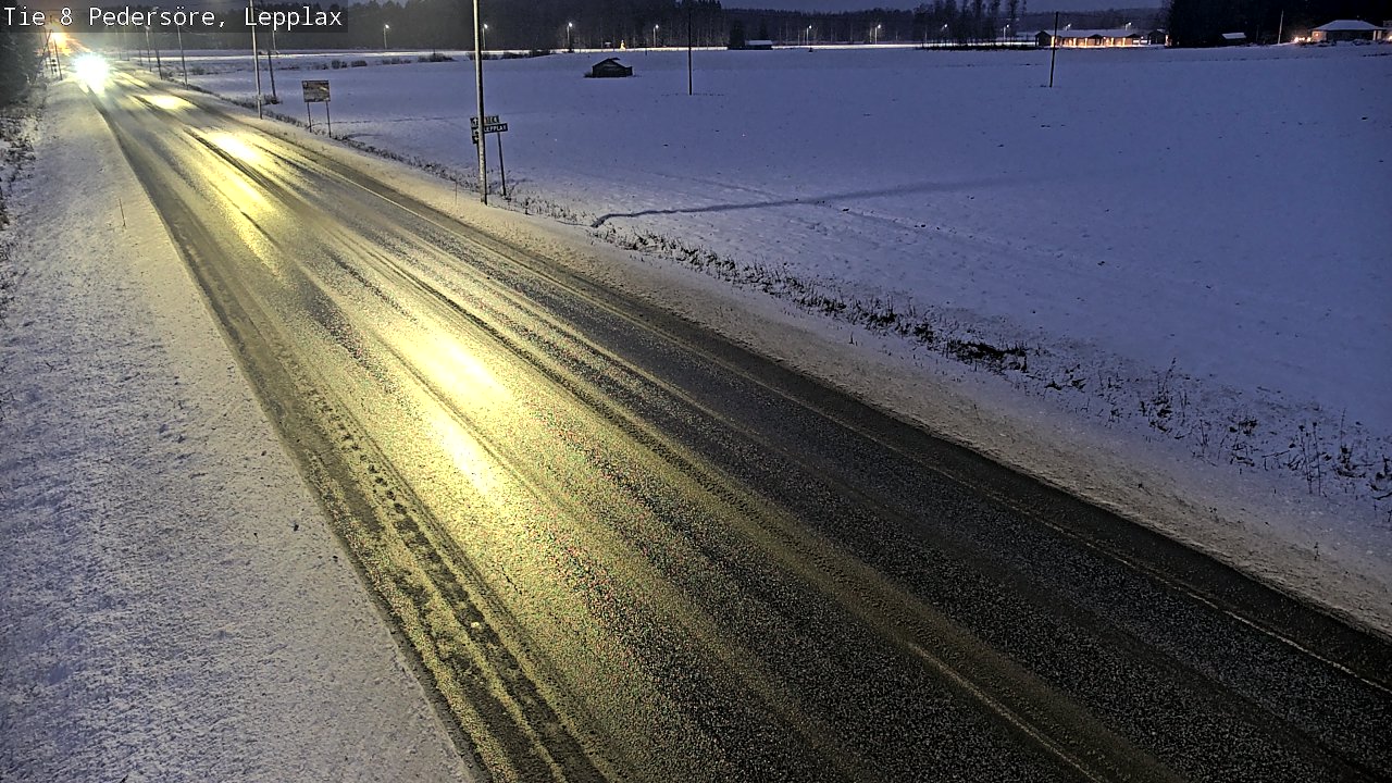Weather Camera Image Väg 8 Pedersöre, Lepplax, Pedersören kunta, Pohjanmaa