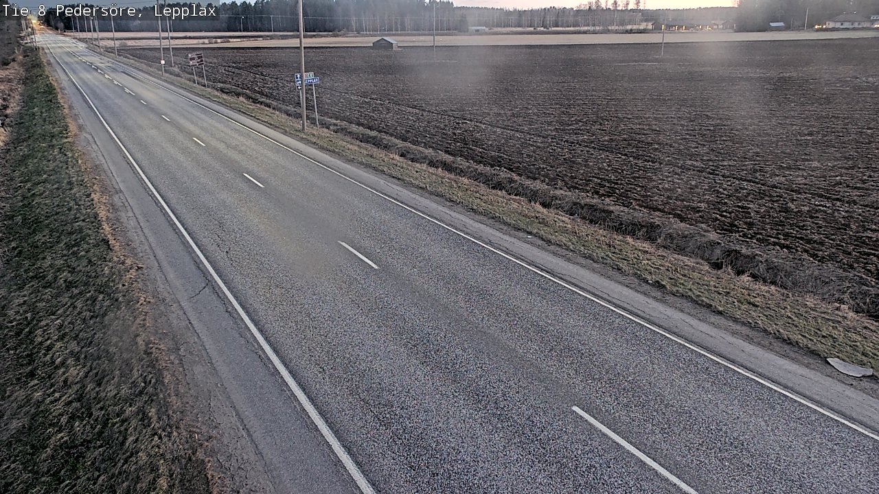 Weather Camera Image Väg 8 Pedersöre, Lepplax, Pedersören kunta, Pohjanmaa