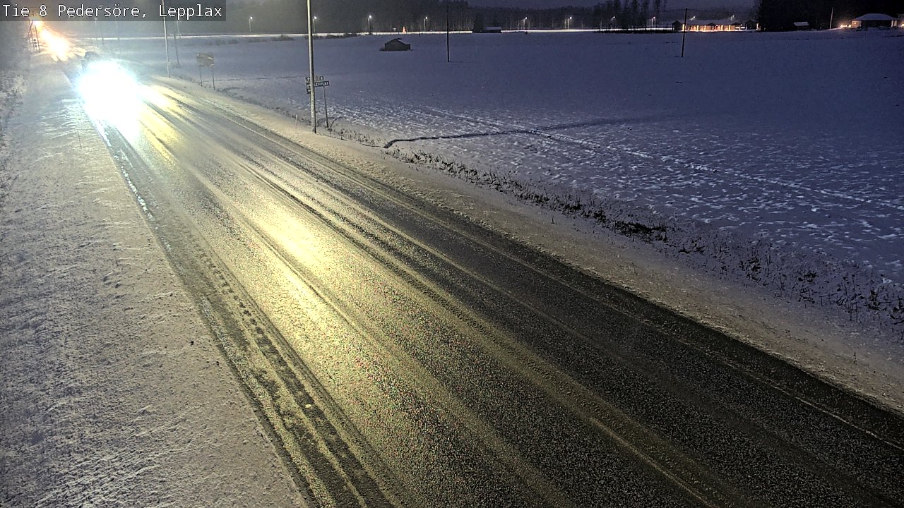Weather Camera Image Väg 8 Pedersöre, Lepplax, Pedersören kunta, Pohjanmaa