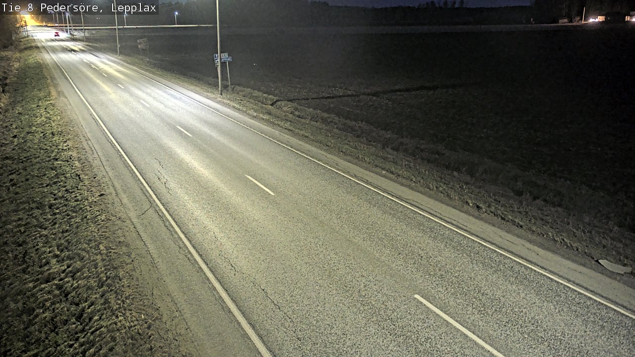 Weather Camera Image Väg 8 Pedersöre, Lepplax, Pedersören kunta, Pohjanmaa