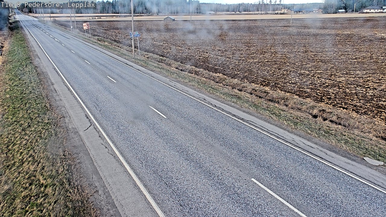 Weather Camera Image Road 8 Pedersöre, Lepplax, Pedersören kunta, Pohjanmaa