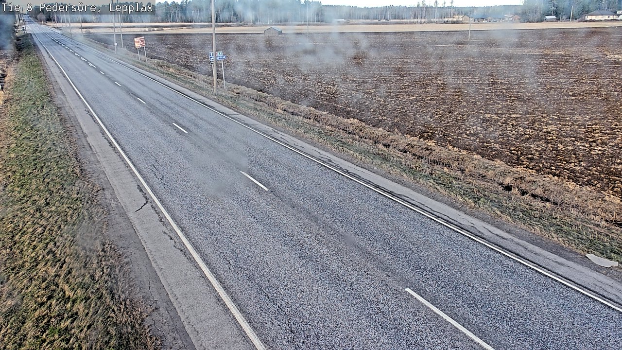 Weather Camera Image Väg 8 Pedersöre, Lepplax, Pedersören kunta, Pohjanmaa