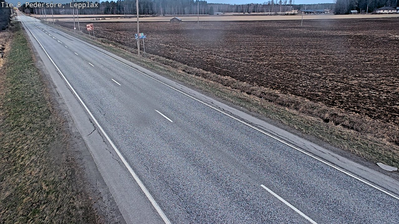 Weather Camera Image Väg 8 Pedersöre, Lepplax, Pedersören kunta, Pohjanmaa