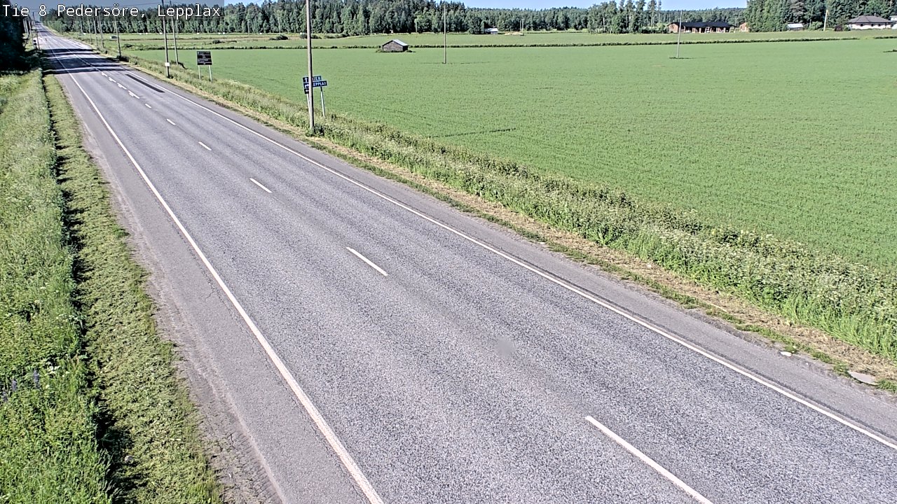 Weather Camera Image Road 8 Pedersöre, Lepplax, Pedersören kunta, Pohjanmaa
