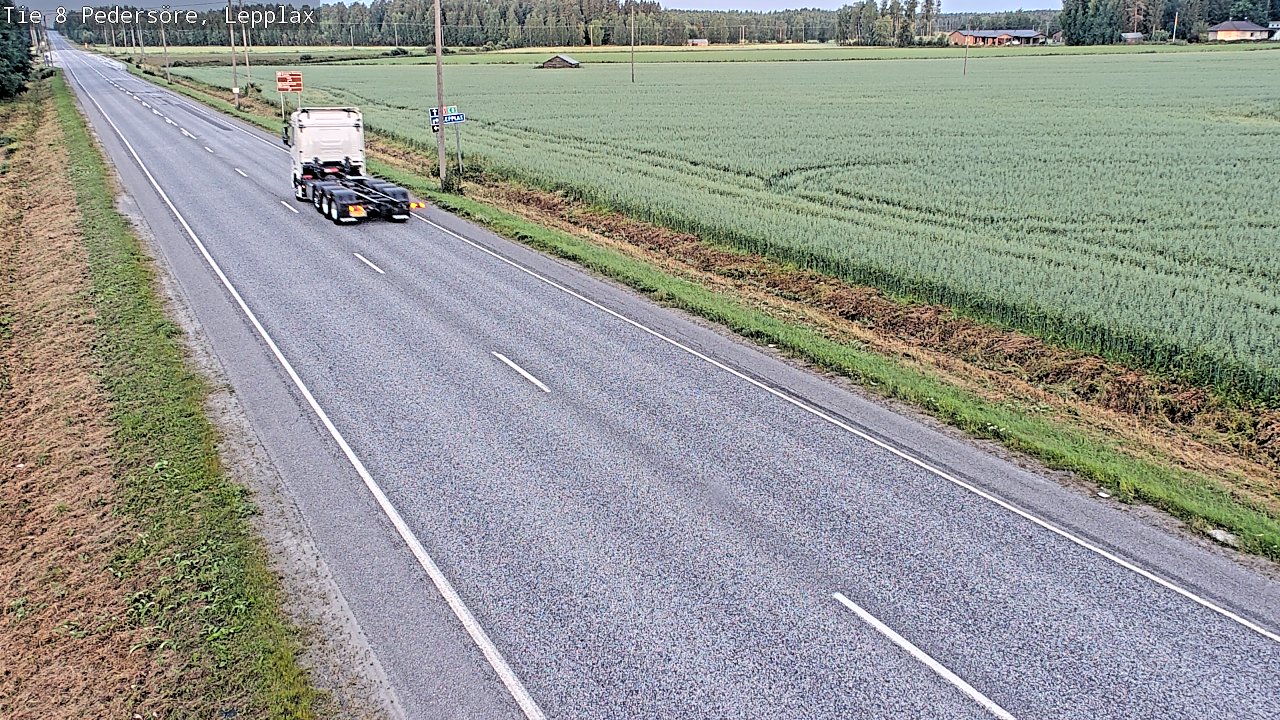 Weather Camera Image Road 8 Pedersöre, Lepplax, Pedersören kunta, Pohjanmaa