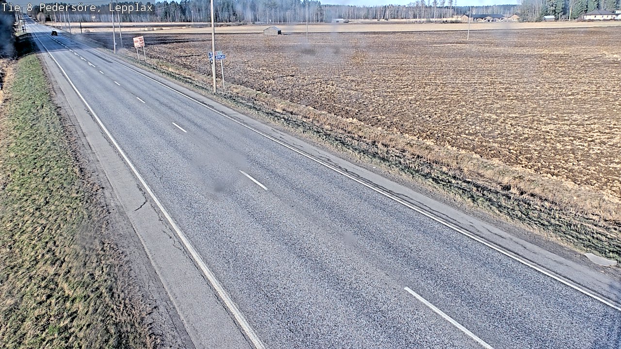 Weather Camera Image Road 8 Pedersöre, Lepplax, Pedersören kunta, Pohjanmaa