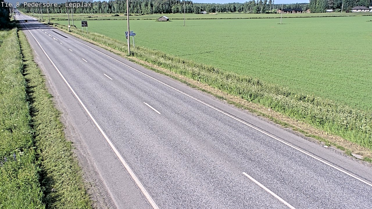 Weather Camera Image Road 8 Pedersöre, Lepplax, Pedersören kunta, Pohjanmaa