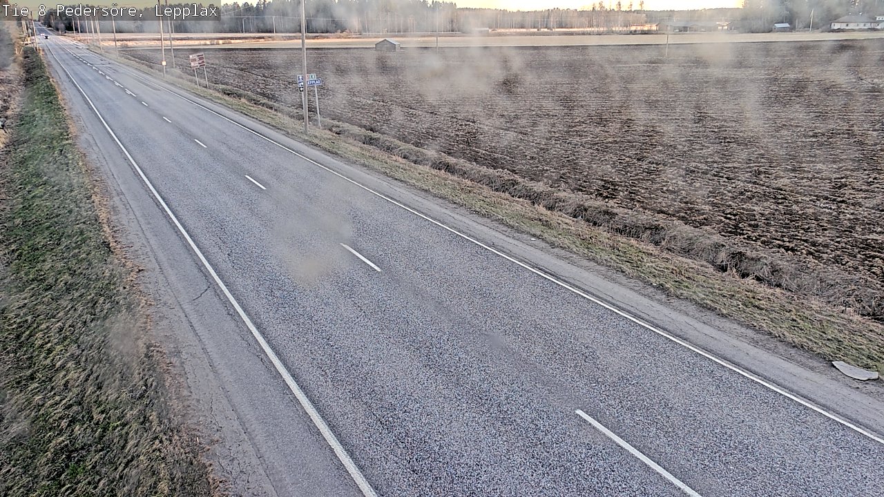 Weather Camera Image Väg 8 Pedersöre, Lepplax, Pedersören kunta, Pohjanmaa