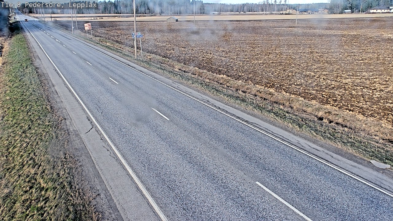Weather Camera Image Road 8 Pedersöre, Lepplax, Pedersören kunta, Pohjanmaa