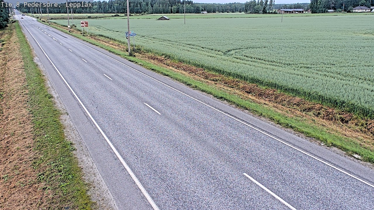 Weather Camera Image Road 8 Pedersöre, Lepplax, Pedersören kunta, Pohjanmaa