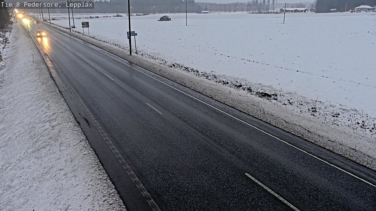Weather Camera Image Väg 8 Pedersöre, Lepplax, Pedersören kunta, Pohjanmaa