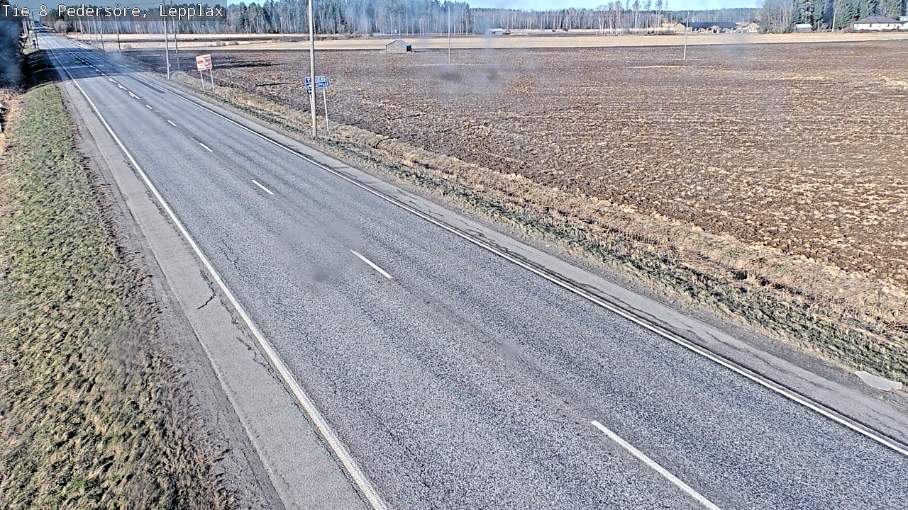 Weather Camera Image Väg 8 Pedersöre, Lepplax, Pedersören kunta, Pohjanmaa