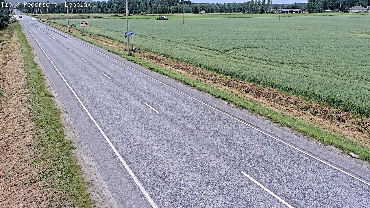 Weather Camera Image Road 8 Pedersöre, Lepplax, Pedersören kunta, Pohjanmaa